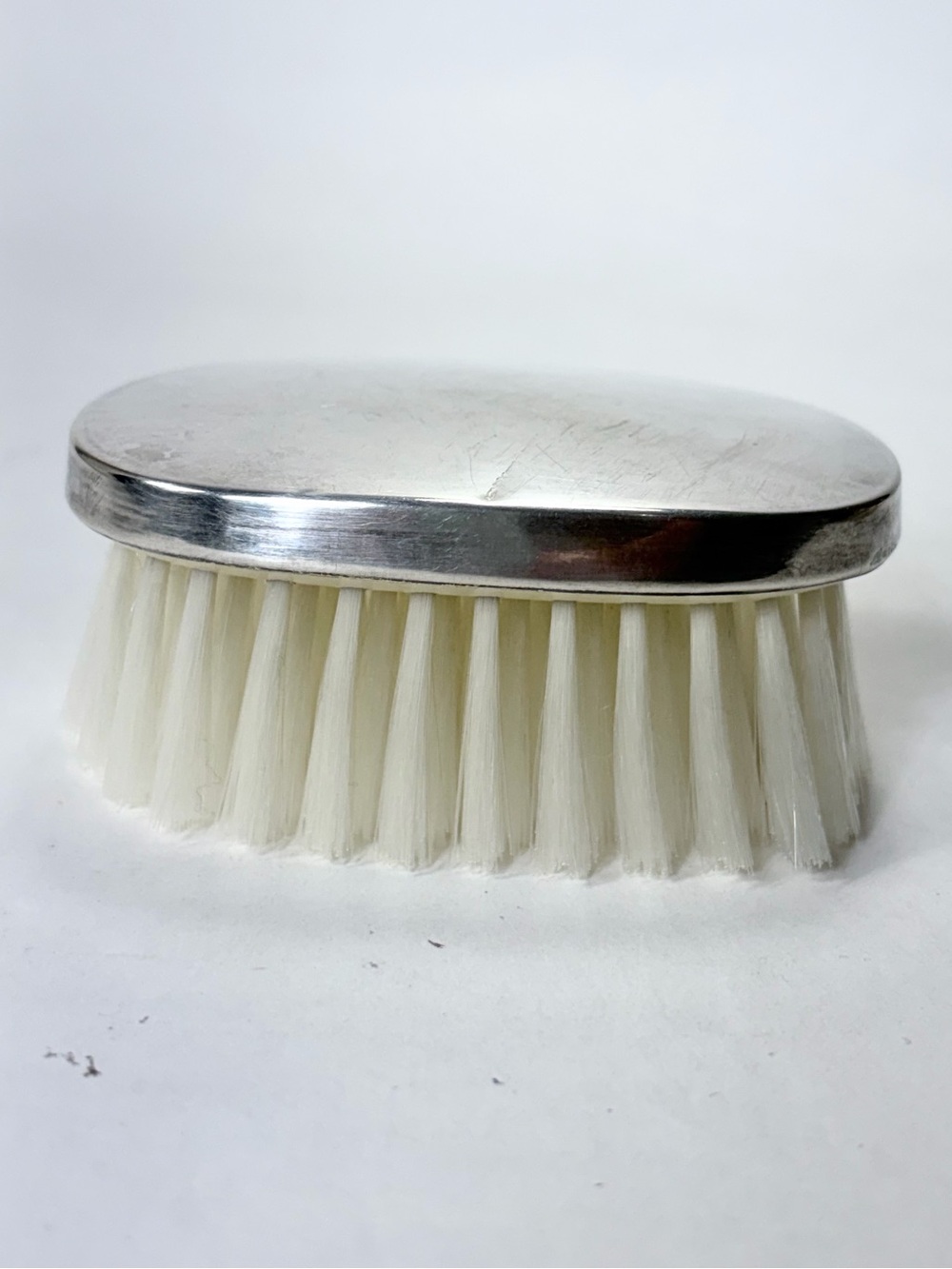 Sterling Silver Marked Vintage Small Soft Grooming Style Brush